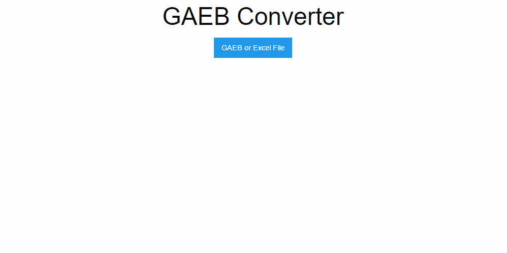 Uploading GAEB Files to the Converter
