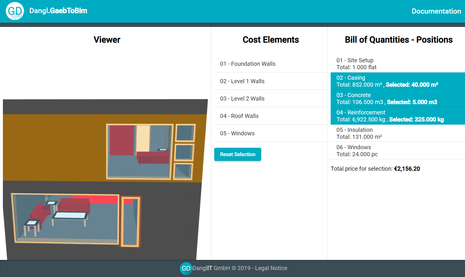 Connecting GAEB and BIM with the software of Dangl IT GmbH and GAEB XML Version 3.3